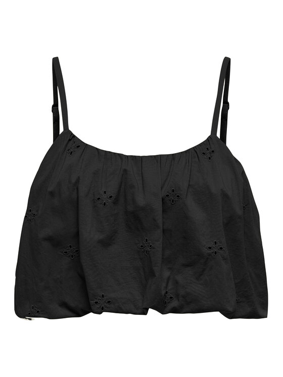 ONLY ONLY Top Lou 15342566 Czarny Cropped Fit