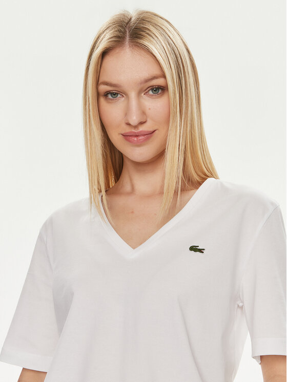 Lacoste Lacoste Tricou TF7300 Alb Regular Fit