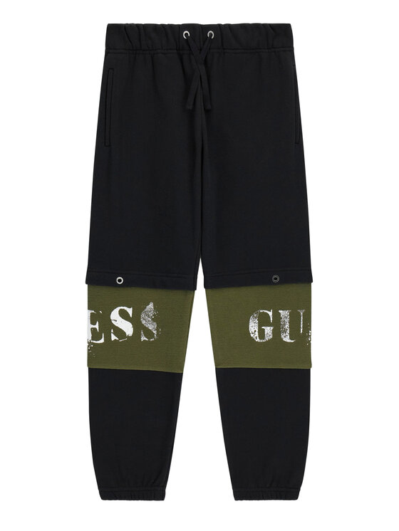 Guess Guess Sporta bikses L6BB08 K6081 Melns Regular Fit