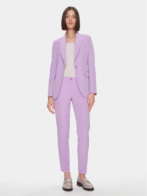 Liu Jo Liu Jo Spodnie materiałowe MF3229 T7896 Fioletowy Regular Fit