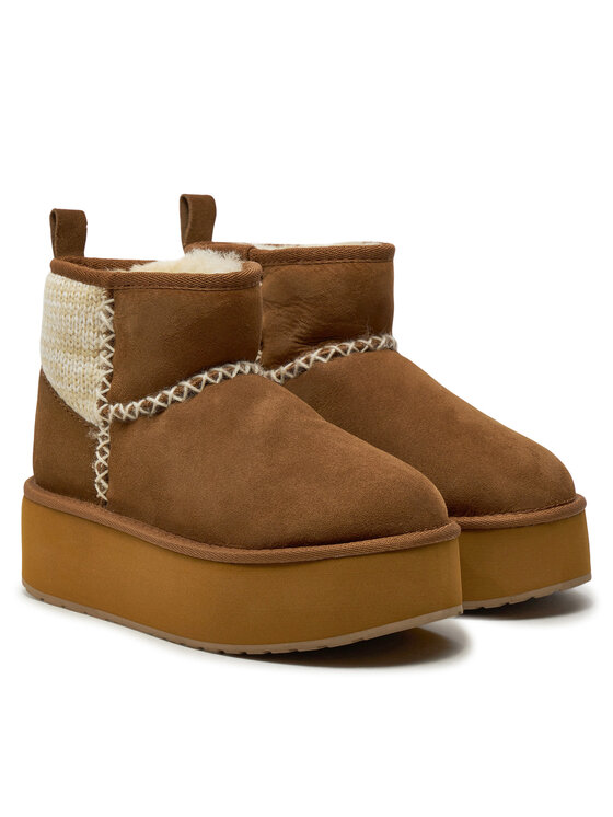 EMU Australia Cizme de zăpadă Stinger Knit Flatform W13143 Bej