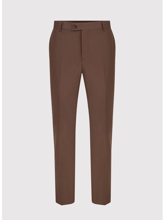 Pako Lorente Pako Lorente Spodnie garniturowe P24SF-6G-022 Brązowy Slim Fit