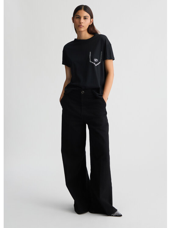 Liu Jo Liu Jo T-shirt WA5145J4893M9447 Nero Regular Fit