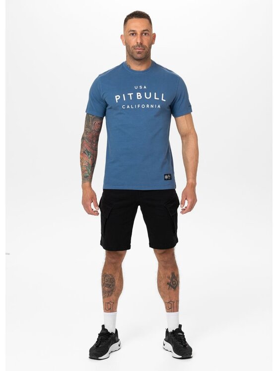 PITBULL PITBULL T-Shirt USA CAL Niebieski Regular Fit