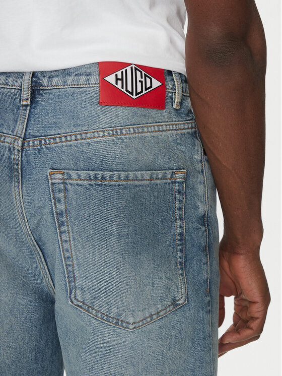 HUGO HUGO Pantaloni scurți de blugi 50537709 Albastru Regular Fit
