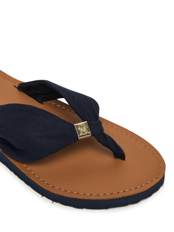 Tommy Hilfiger Tommy Hilfiger Žabky Th Ltr Footbed Summer Sandal FW0FW09194 Tmavomodrá