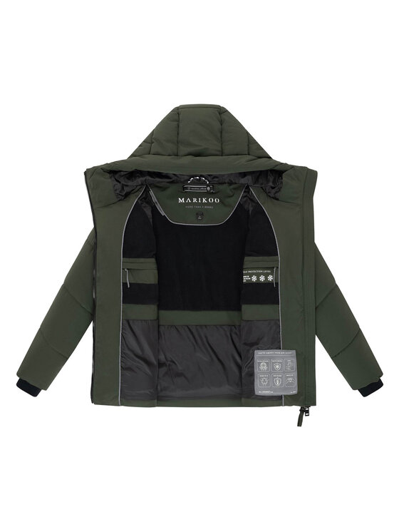 Marikoo Marikoo Kurtka zimowa Kwamee Zielony Regular Fit