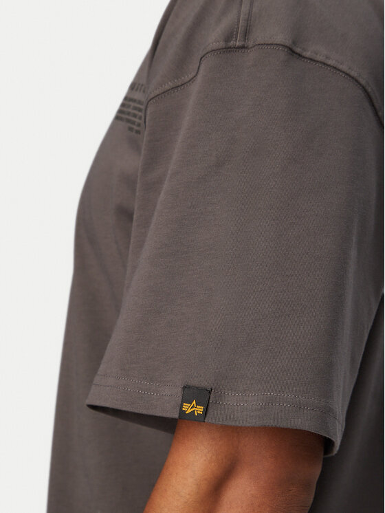 Alpha Industries Alpha Industries T-Shirt World Logo 258514 Šedá Regular Fit