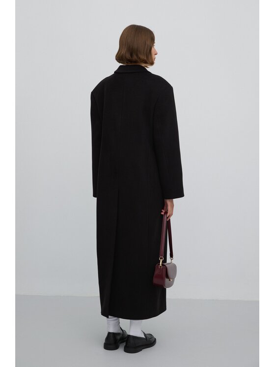 Estro Estro Cappotto di lana ER00117927 Nero Loose Fit