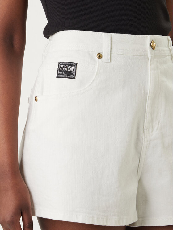 Versace Jeans Couture Versace Jeans Couture Τζιν σορτσάκια 80HAD514 CEWCA Λευκό Regular Fit