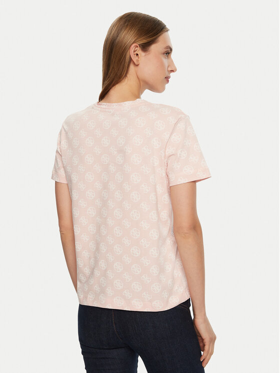 Guess Guess T-Shirt V4YI04 I3Z14 Różowy Regular Fit