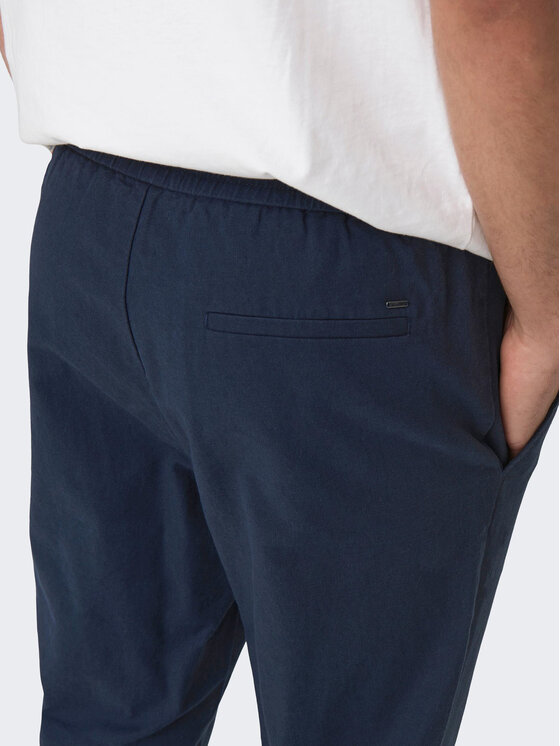 Only & Sons Only & Sons Pantaloni di tessuto 22024966 Blu scuro Tapered Fit