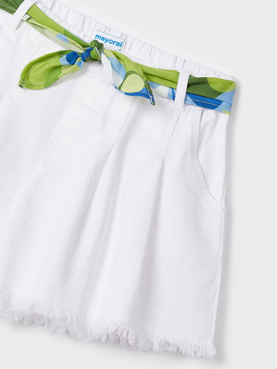 Mayoral Mayoral Pantaloncini di tessuto 3209 Bianco