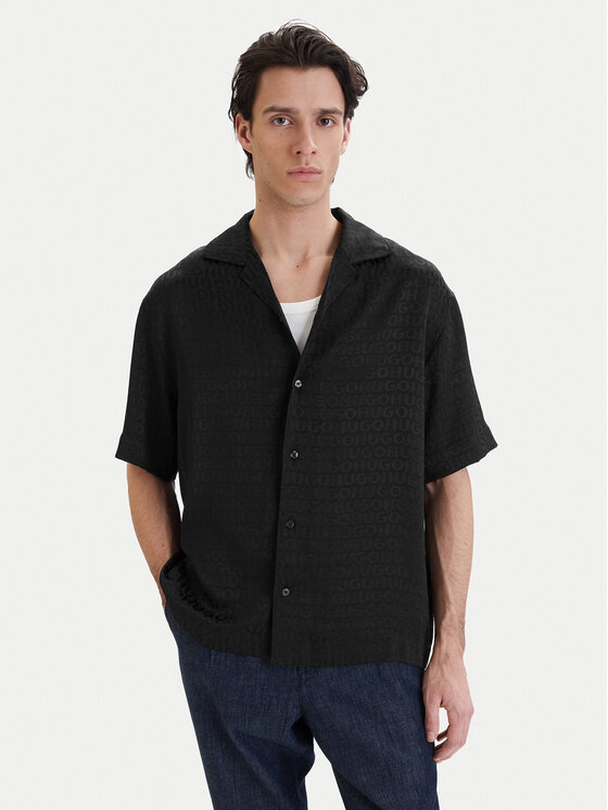 HUGO HUGO Cămașă Espino 50560614 Negru Oversize