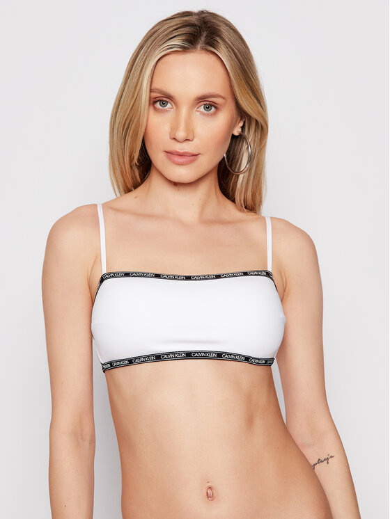 Calvin Klein Swimwear Calvin Klein Swimwear Bikini pezzo sopra Bandeau KW0KW01274 Bianco