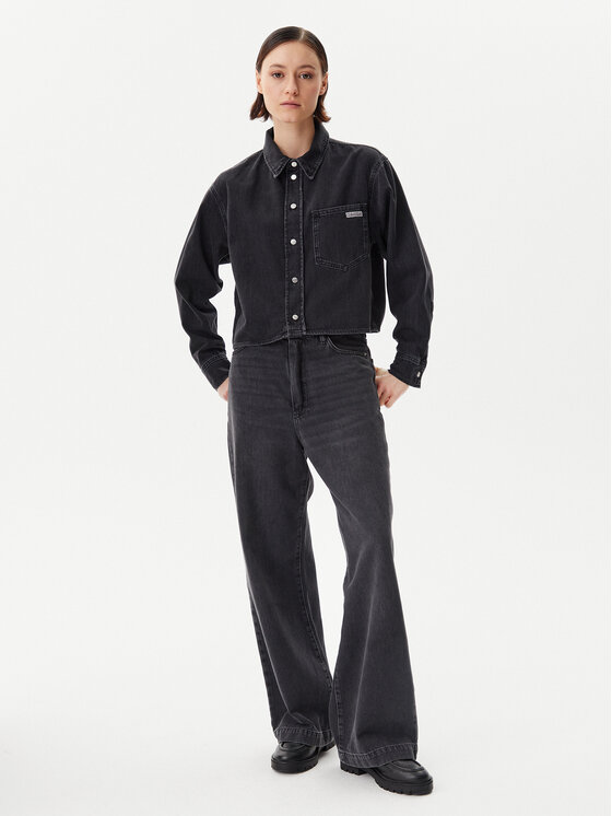 Calvin Klein Jeans Calvin Klein Jeans Kurtka jeansowa J20J225517 Czarny Relaxed Fit