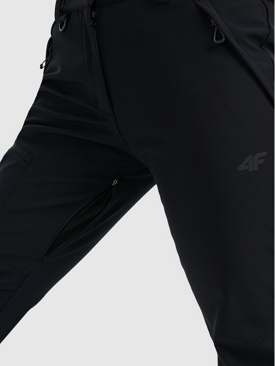 4F 4F Spodnie outdoor HALNY Czarny Regular Fit