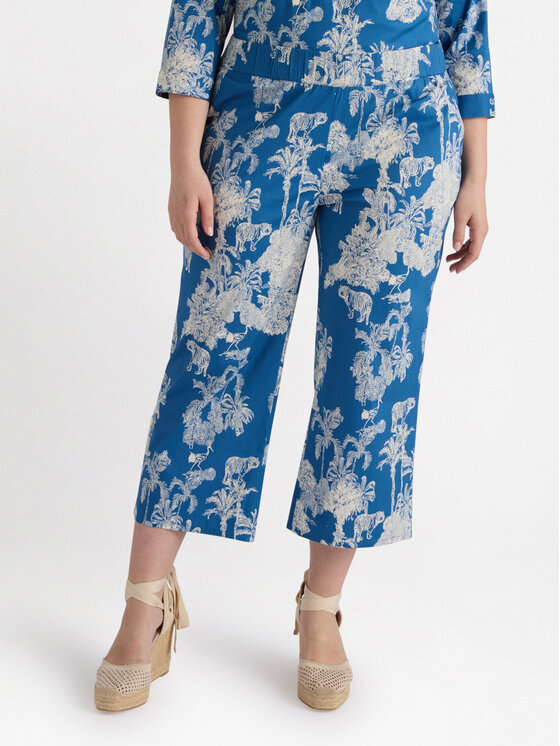 Fiorella Rubino Fiorella Rubino Pantaloni di tessuto P140T004858N0S1 Blu Over Fit