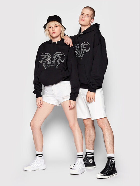 Felpa Unisex Nero Oversize