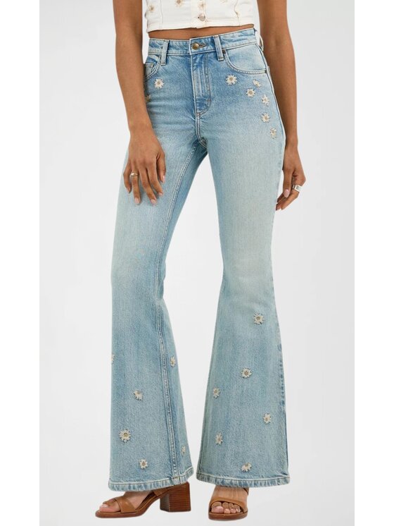 Lee Lee Jeansy High Rise Flare Niebieski Flare Fit