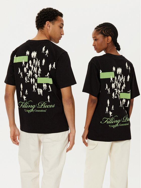 Filling Pieces Filling Pieces T-Shirt Unisex United By Generations 7449987 Czarny Regular Fit