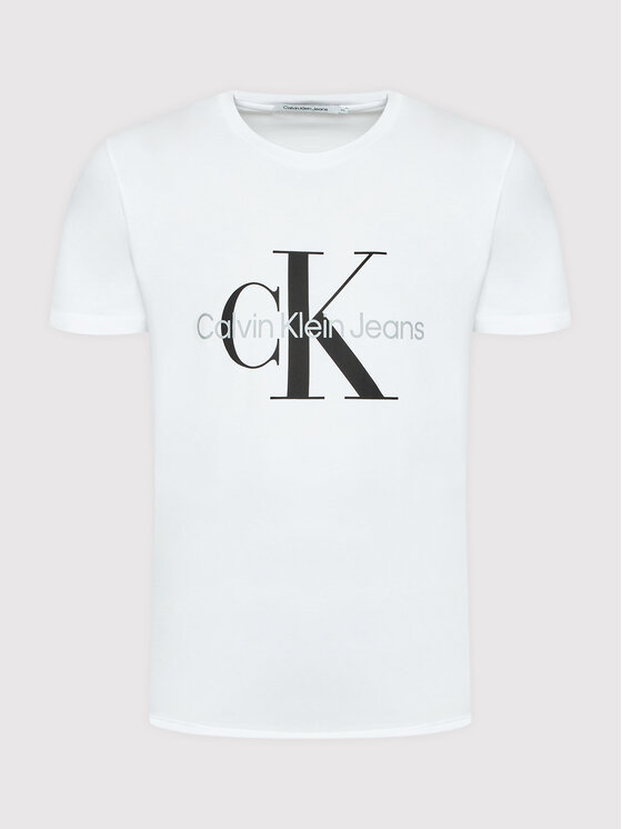 Calvin Klein Jeans Calvin Klein Jeans Marškinėliai J30J320935 Balta Slim Fit