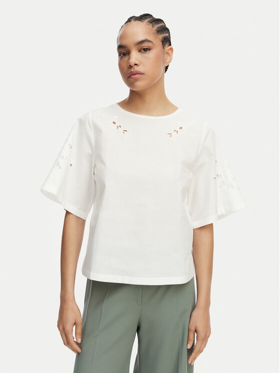 Weekend Max Mara Weekend Max Mara Blusa Targa 2615941102 Bianco Regular Fit