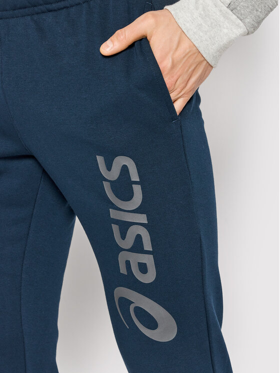 Asics Pantalon jogging Big Logo 2031A977 Bleu marine Slim Fit