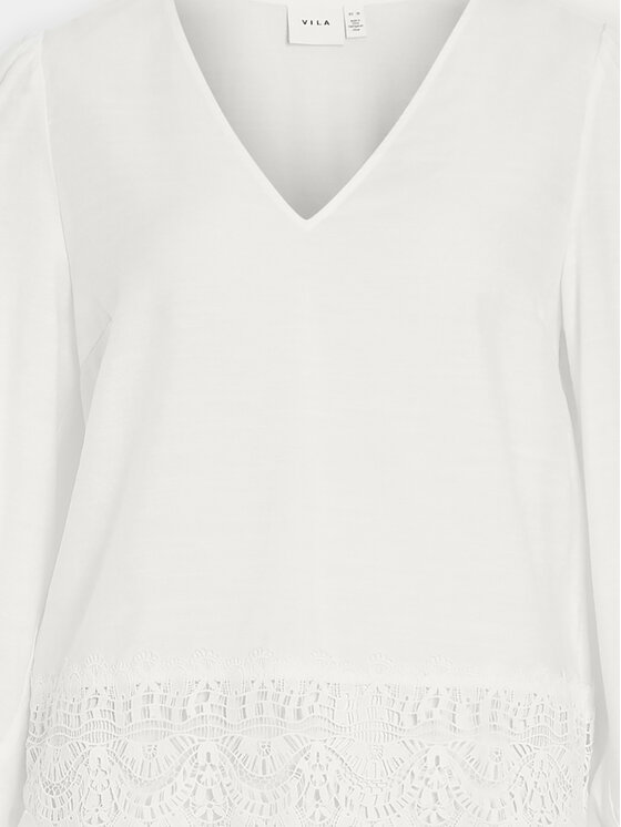 Vila Vila Bluse Lina 14103516 Weiß Regular Fit