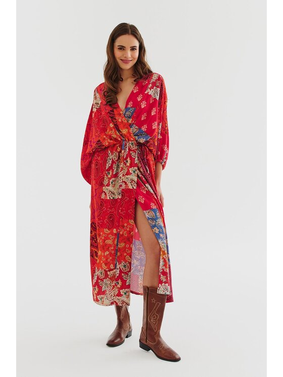 NAOKO NAOKO Každodenné šaty Boho Spirit Červená Regular Fit