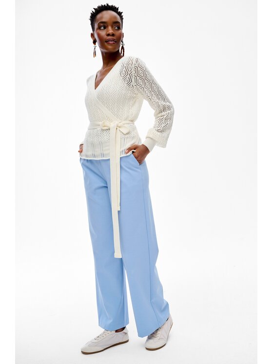blue shadow blue shadow Kardigan Sevila Kremowy Regular Fit