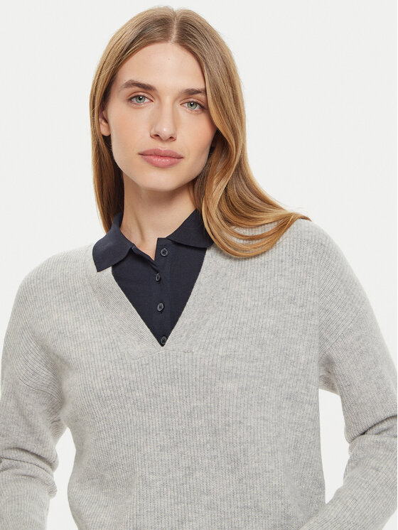 Tommy Hilfiger Tommy Hilfiger Пуловер WW0WW43101 Сив Relaxed Fit