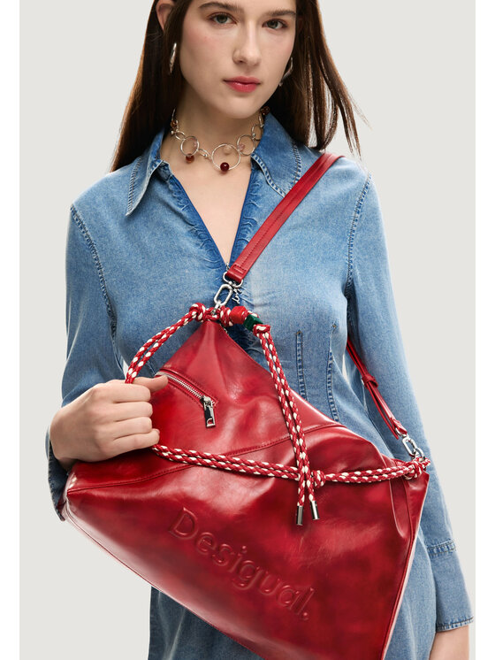 Desigual Desigual Τσάντα BAG_HALF LOGO LEIRIA 2.0 Κόκκινο