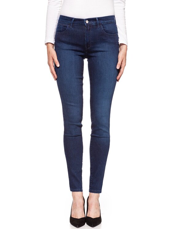Wrangler Wrangler Jeansy HIGH RISE SKINNY Niebieski Skinny Fit