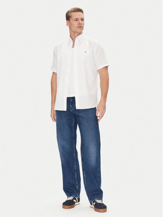 Tommy Hilfiger Tommy Hilfiger Marškiniai MW0MW40703 Balta Regular Fit