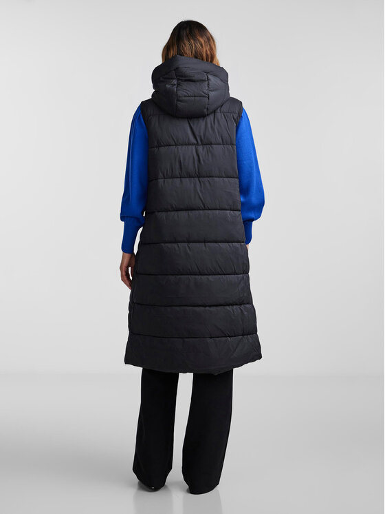 YAS YAS Αμάνικο Μπουφάν 26031872 Μαύρο Regular Fit