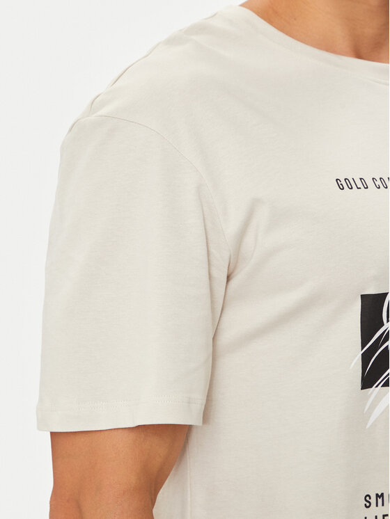 Jack & Jones Jack & Jones T-Shirt Jjclarc 12247768 Μπεζ Relaxed Fit