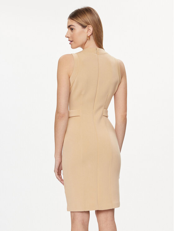 Guess Guess Igapäevane kleit W4GK89 K7UW2 Beež Slim Fit