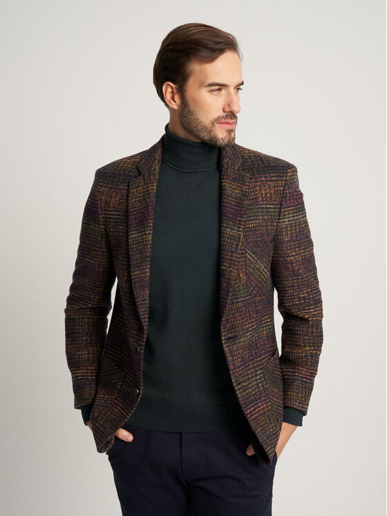 Willsoor Willsoor Marynarka 11530 Brązowy Regular Fit