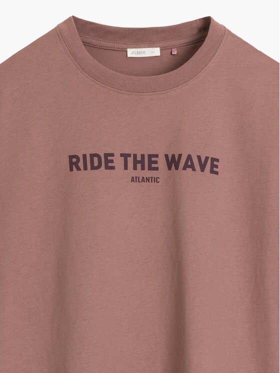 Atlantic Atlantic Piżama Ride the Wave Peach Effect Bordowy Regular Fit