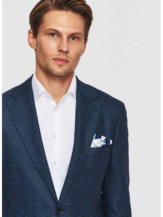 Pako Lorente Pako Lorente Marynarka P26SF-3X-028 Granatowy Slim Fit