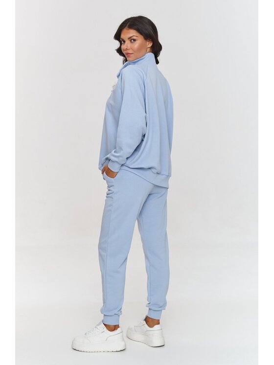 Makadamia Makadamia Dres A5 Błękitny Loose Fit