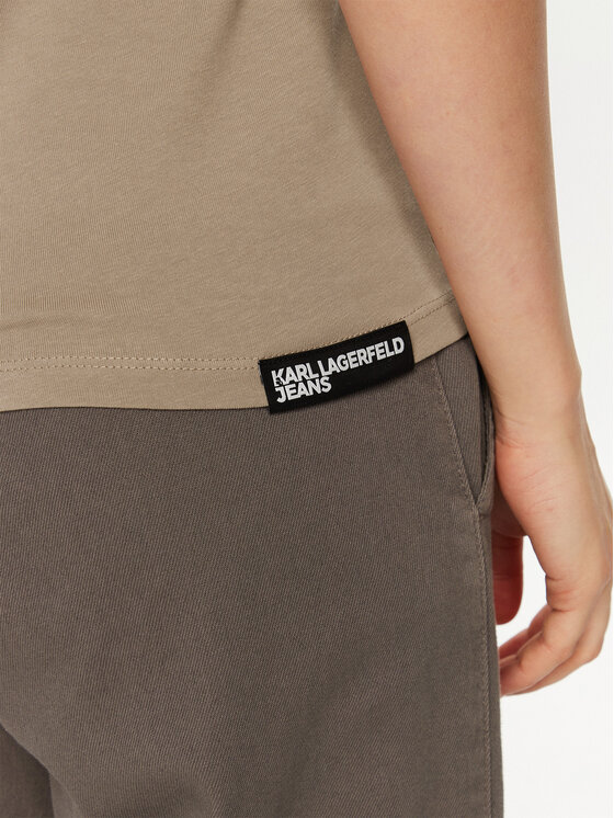 Karl Lagerfeld Jeans Karl Lagerfeld Jeans T-krekls A1W17004 Bēšs Slim Fit