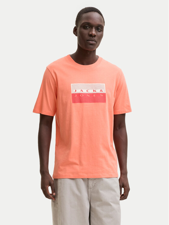 Jack & Jones Jack & Jones T-Shirt Fusion Dots 12289863 Różowy Regular Fit