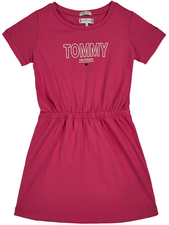 Tommy Hilfiger Tommy Hilfiger Vestito da giorno Jersey KG0KG05158 M Rosa Regular Fit
