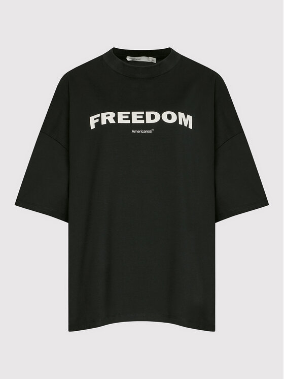Americanos Americanos Póló Unisex Brooklyn Heavy Fekete Oversize