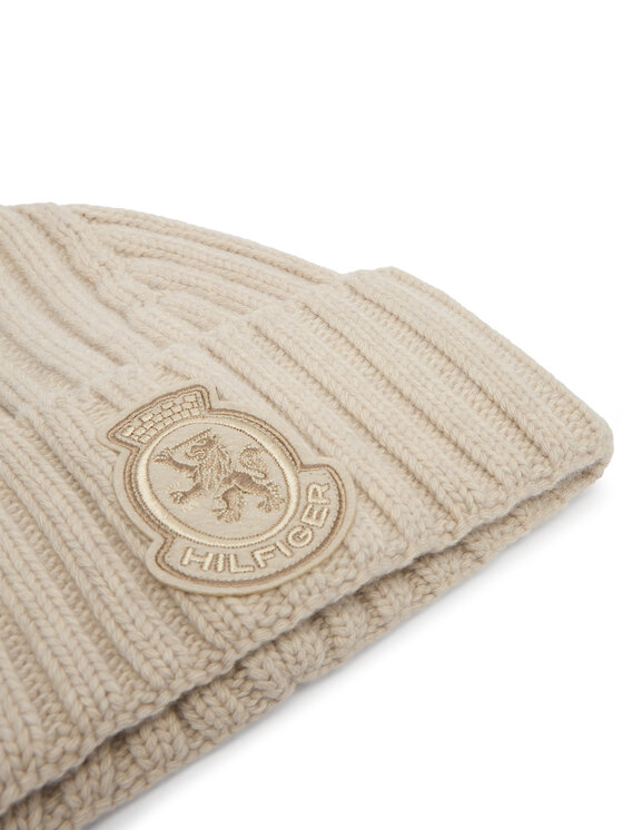 Tommy Hilfiger Tommy Hilfiger Cepure Th Crest Fluffy AW0AW18210 Écru