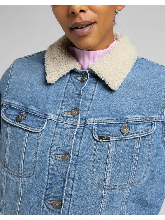 Lee Lee Giacca da donna SHERPA RIDER Blu Regular Fit