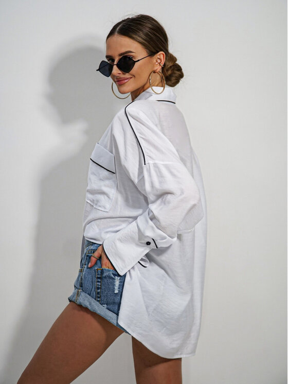 LilaLou LilaLou Košile Mimi Bílá Oversize