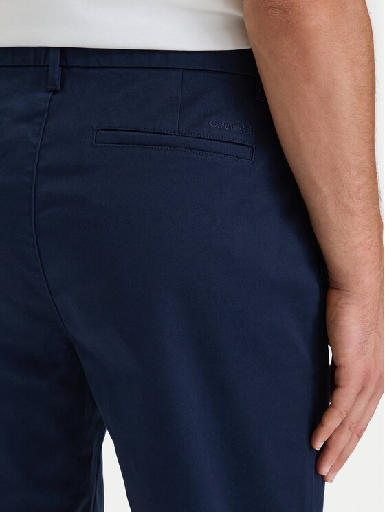 Calvin Klein Calvin Klein Chinos kelnes LV04LH600G Tamsiai mėlyna Straight Fit